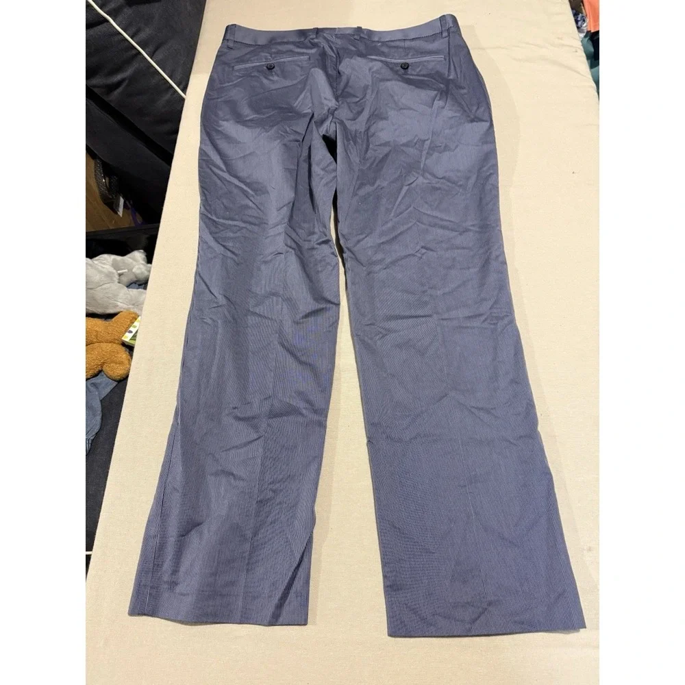 Bonobos Friday Men's Straight-Leg Pants‎ Stretch Chino Blue Tonal Stripe 36x30